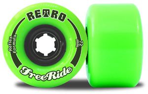 Retro FreeRides Lime Green Longboard Wheels 72mm / 80a