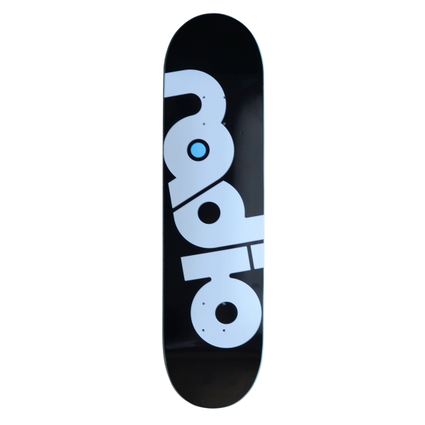 Radio OG Logo Black Skateboard Deck 8.25