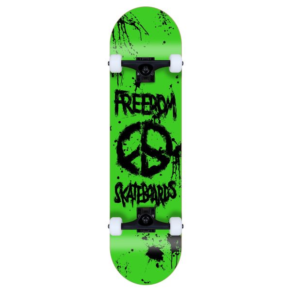 Freedom complete Skateboard Peace Paint Neon-Green