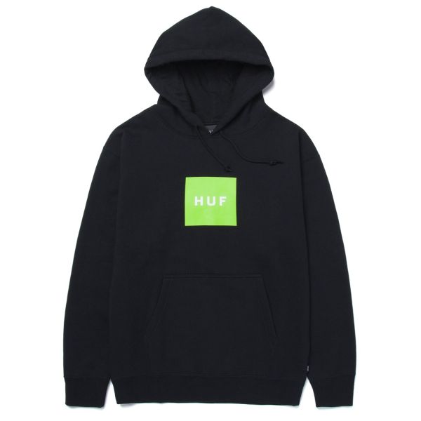 HUF Essentials Box Logo Hoodie - black