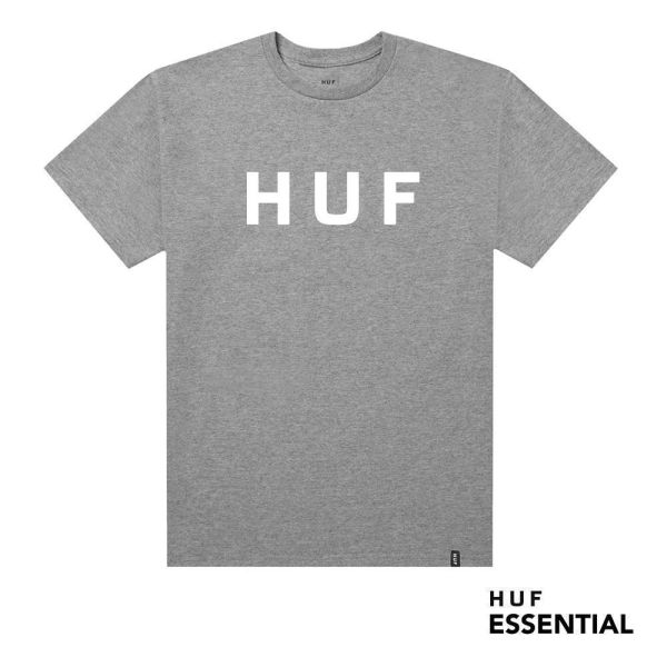 HUF Essentials OG Logo T-Shirt grey heather