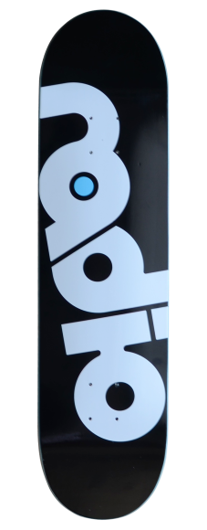 Radio OG Logo Black Skateboard Deck